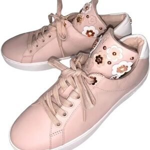 michael kors pink flower sneakers